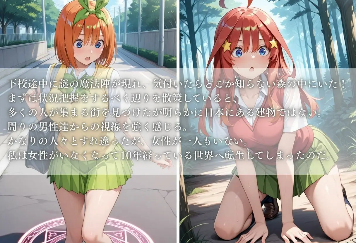 異世界転生したら女がいない世界で性処理係になる話〜四葉＆五月〜 画像1