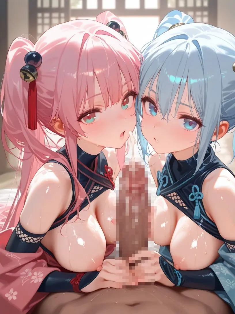 巨乳くノ一とハーレムエッチ 画像2