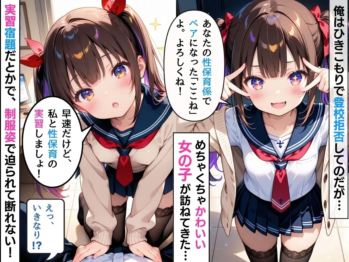 メス〇キとの性保育実習でわからせさせられて、ひきこもり脱出からのモテモテ中だし生活！ 画像1