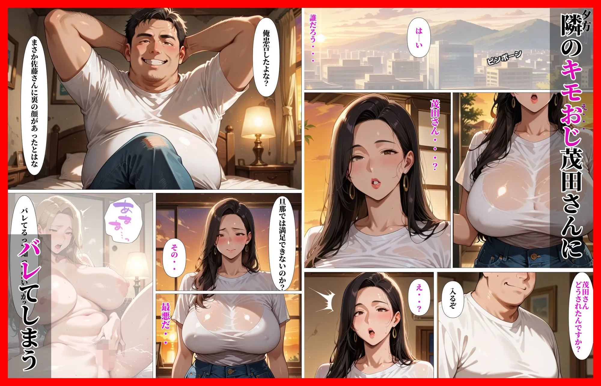 隣の巨乳人妻のエロ配信がキモおじにバレてNTR堕ち 画像4