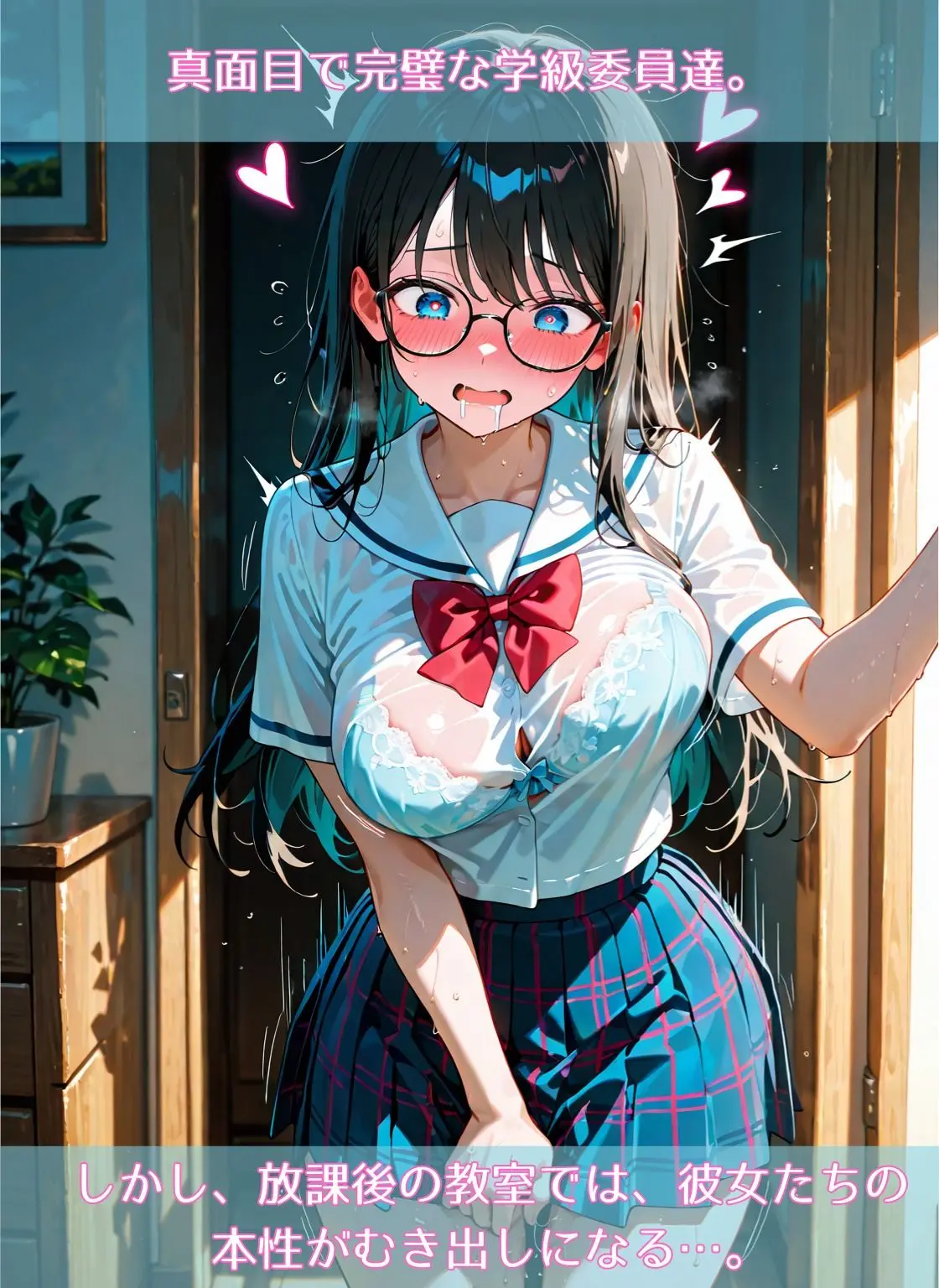 学級委員達との濃厚SEX〜真面目女子が乱れる、濃厚SEX実習〜 画像1